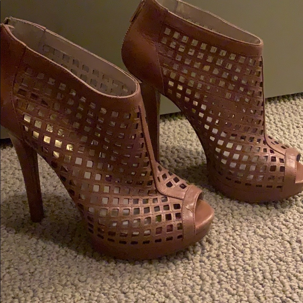 Michael Kors Graham Platform Peeptoe Booties